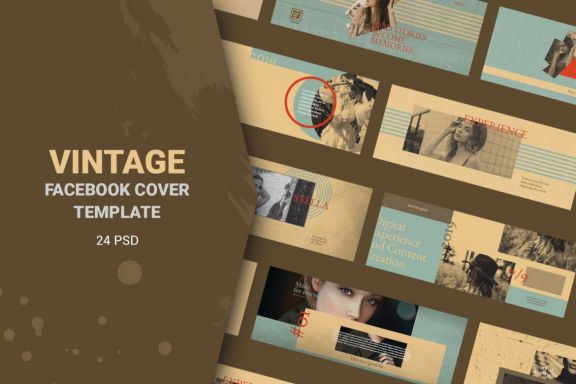 Vintage Facebook Cover Templates