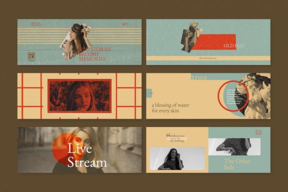 Vintage Facebook Cover Templates