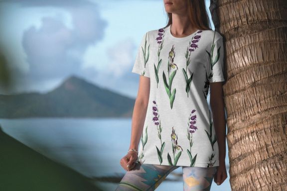 Vintage exotic flowers - botanical set