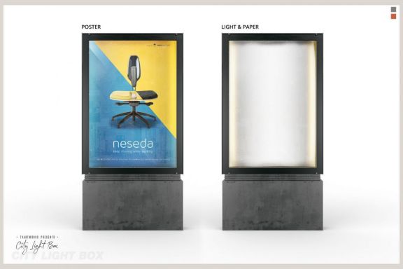 Free Light Board Mockup