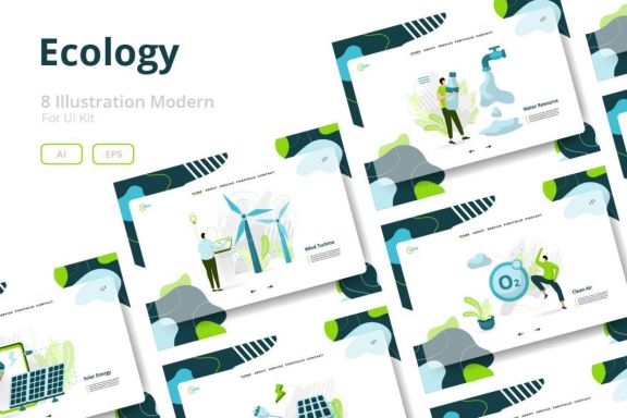 Ecology sets Illustration
