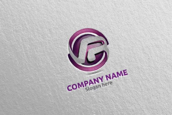 Letter V, R, VR Logo Design 65