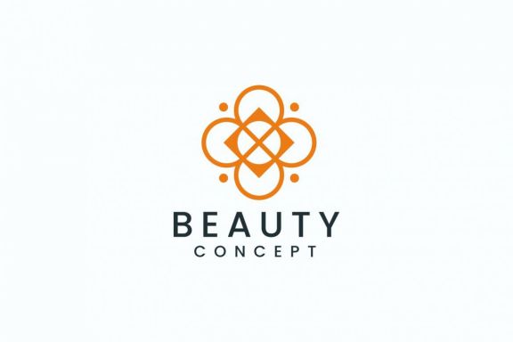 Abstract feminine logo design