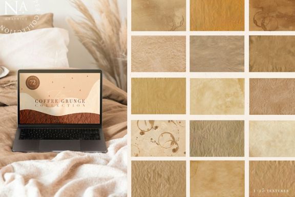72 Coffee Grunge Textures