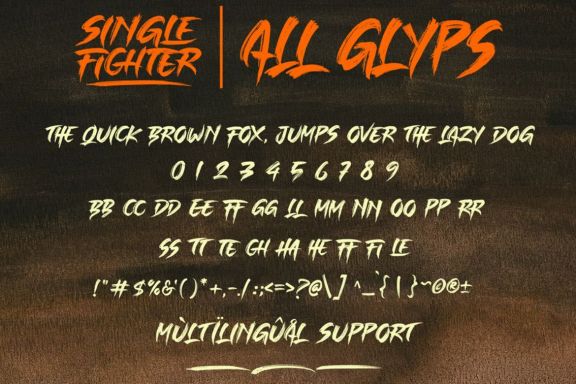 SIGLE FIGHTER Brush Font