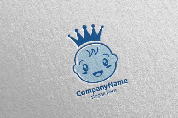 Cute Baby Smile Logo Design
