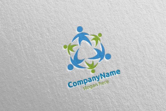 Modern and Colorful Children Education Community Logo Design for Online Learning or Charity Concept