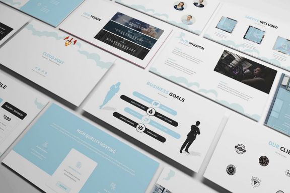 Hosting and SEO Powerpoint Template