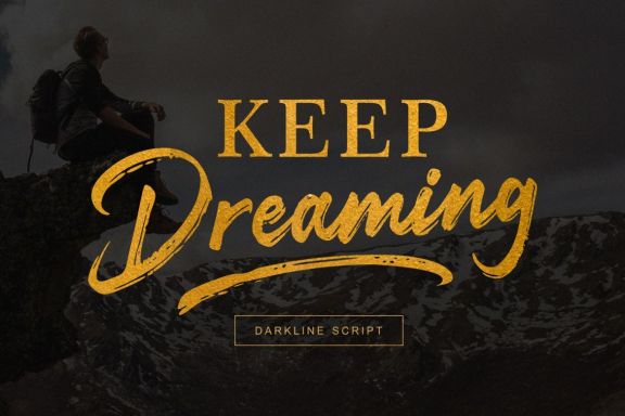 Darkline Brush Font