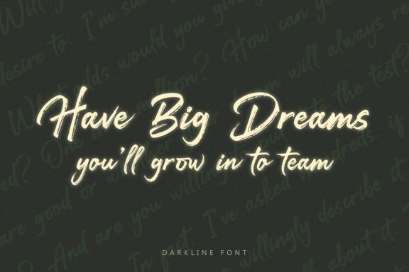 Darkline Brush Font