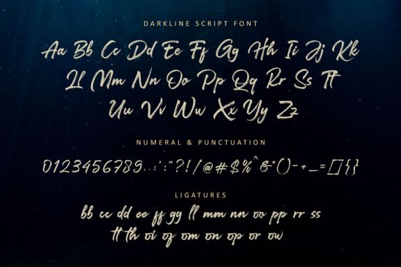 Darkline Brush Font