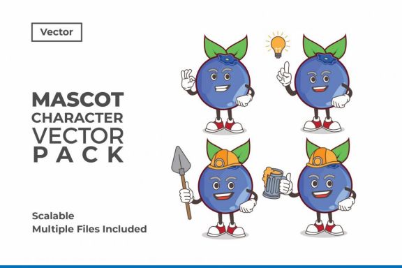 Mascot & Sticker Character Vector Pack Vol 165
