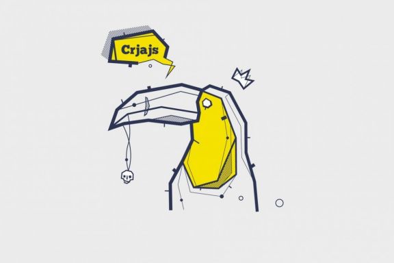 Vector tattoo illustration with toucan bird
