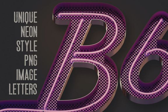 Script Neon 3D Lettering View 3