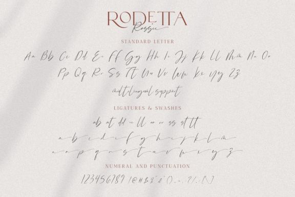 Rodetta Rossie Font Duo + Logos