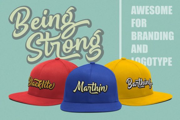 Being Strong Extrude Font
