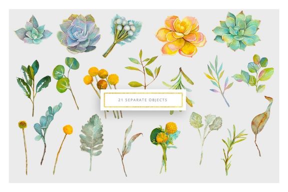 Gorgeous Watercolor Succulents
