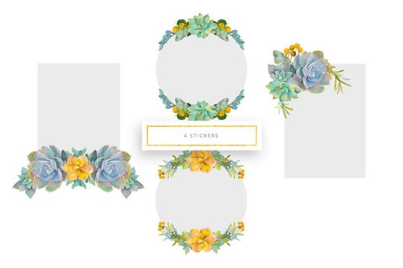 Gorgeous Watercolor Succulents