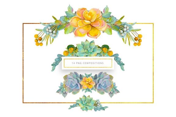 Gorgeous Watercolor Succulents