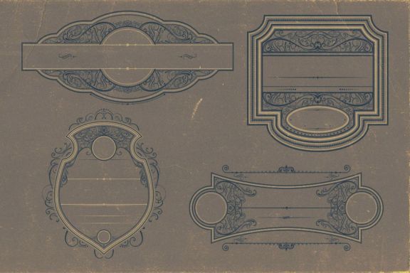 10 Ornamental Labels