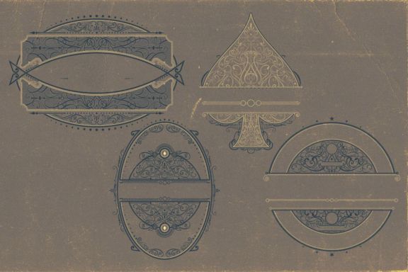 10 Ornamental Labels