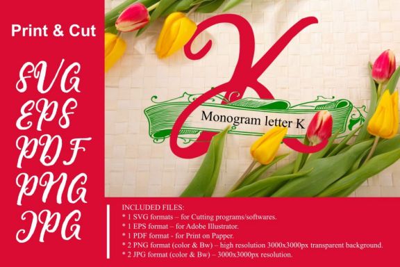 Monogram Letter K