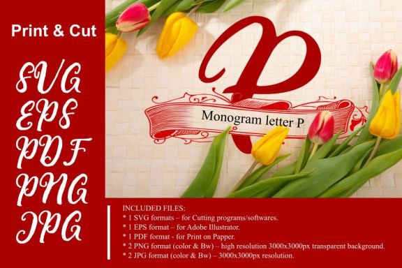 Monogram Letter P