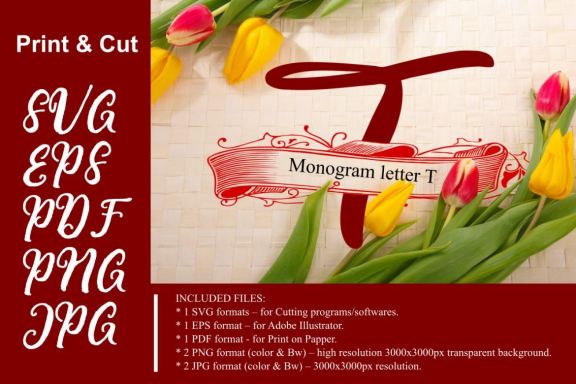 Monogram Letter T