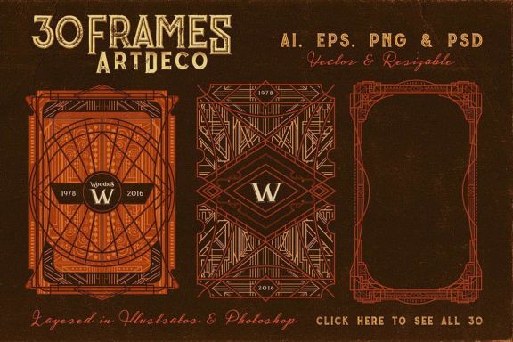 30 ArtDeco Frames