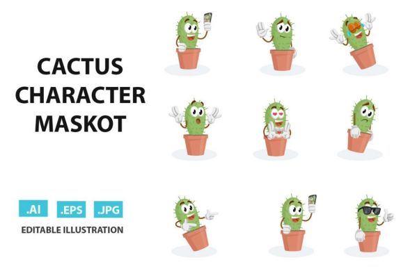 Cactus Mascot Illustrations