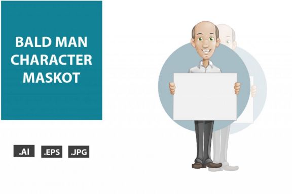 Bald Man Vector Character