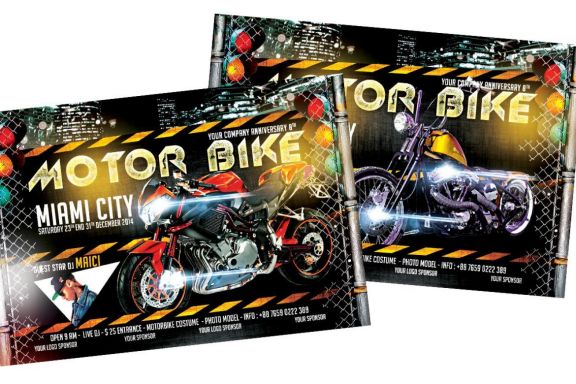 Motorbike Flyer I Horizontal Template 2in1 