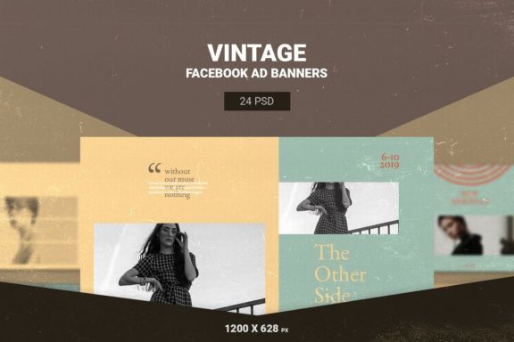 Vintage Facebook Ads Banners