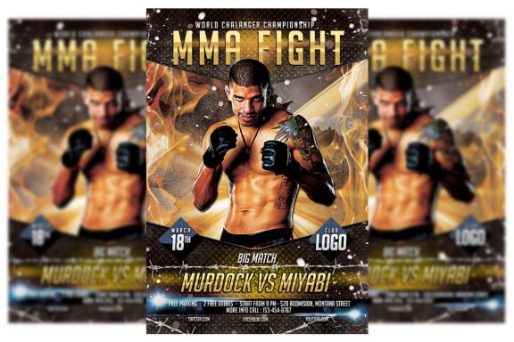MMA Fighting Flyer Template #4 