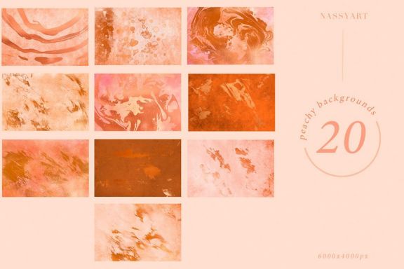 60 Peach and Cream Textures
