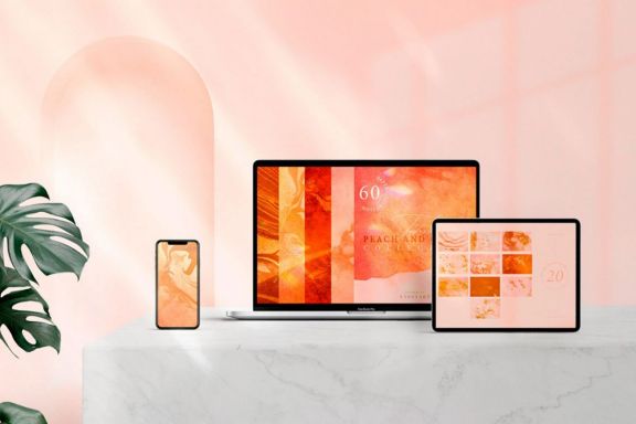 60 Peach and Cream Textures
