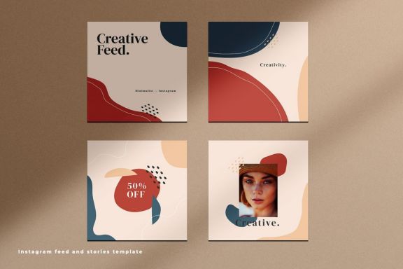Nuha - Instagram feed and stories template