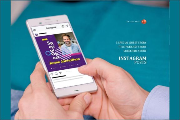 Podcast Instagram Stories & Post powerpoint template 2