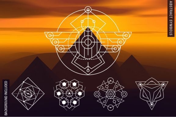 100 Sacred Geometry Symbols