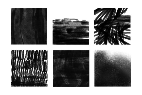 Charcoal Texture Photoshop Stamp Brushes