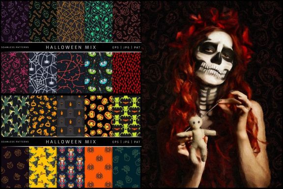 100 Seamless Patterns Vol.3 - Halloween