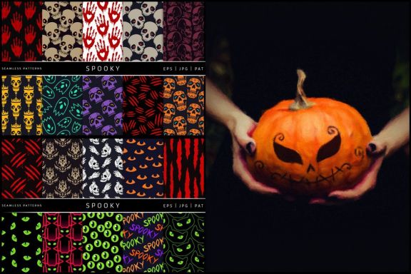 100 Seamless Patterns Vol.3 - Halloween