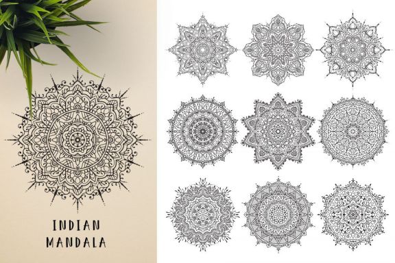 300 Vector Mandala Ornaments