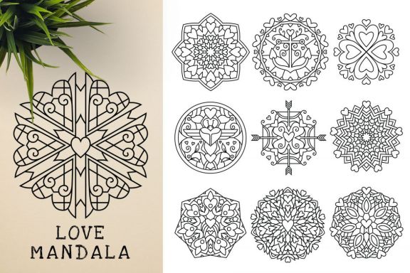 300 Vector Mandala Ornaments