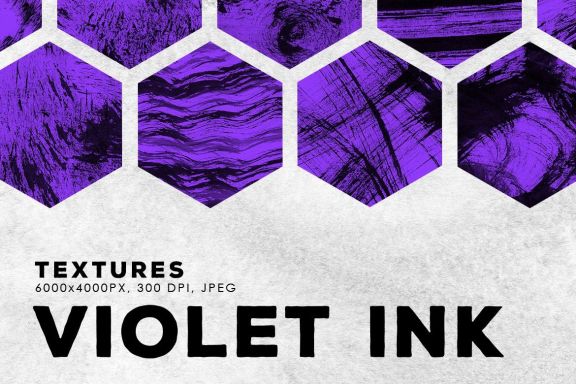 Violet Abstract Ink Backgrounds