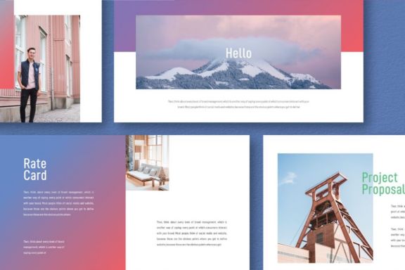 Gradient Pastel Powerpoint Template