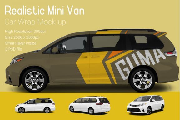 Mini Van Car Mock-Up