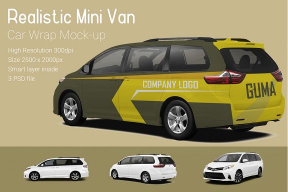 Mini Van Car Mock-Up