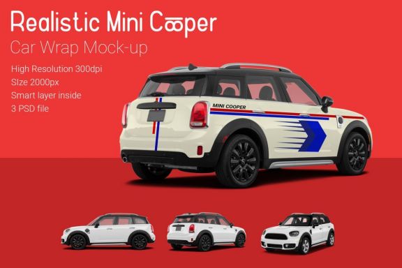 Mini Cooper Car Mock-Up