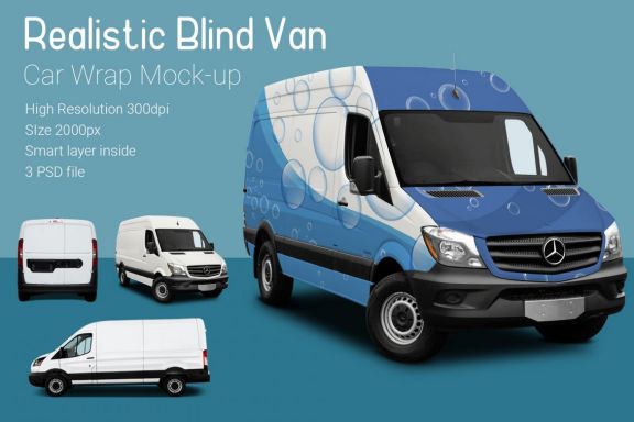 Blind Van Car Mock-Up